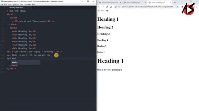 HTML Headings and Paragraphs смотреть онлайн