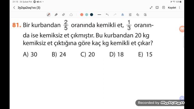KÖKLÜ SAYILAR VE ORAN-ORANTI-9 MATEMATİK-21-4-ÜDT-71-90 смотреть онлайн