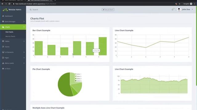 Flask Dashboard ModularAdmin - Open-Source Admin Panel | AppSeed смотреть онлайн
