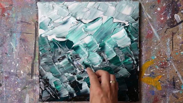 Abstract Painting / Easy & Fun / Gesso / Palette Knife Technique / Demo #073