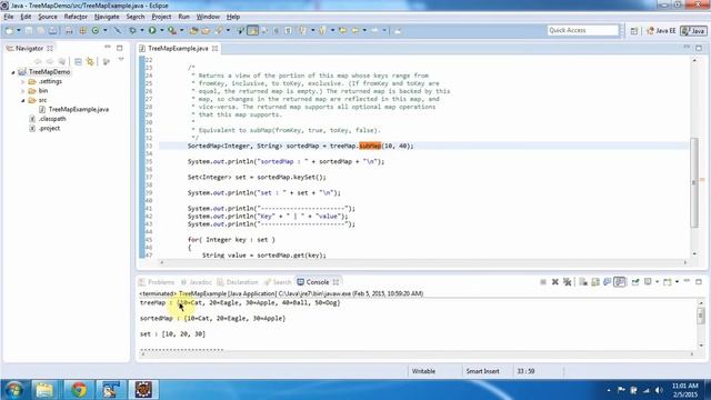 How to get the SubMap from the TreeMap? | TreeMap (SubMap) смотреть онлайн