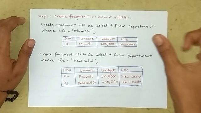 Derived horizontal fragmentation in Hindi | Distributed Database Tutorials смотреть онлайн