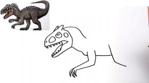 Как нарисовать динозавра / Индоминус Рекс / Учимся рисовать динозавра вместе с Марти