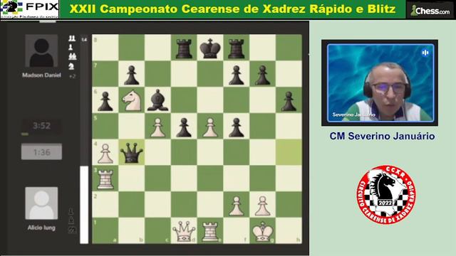 Decisão Do XXII Campeonato Cearense De Xadrez Rápido - Iung Alício Vs Daniel Madson