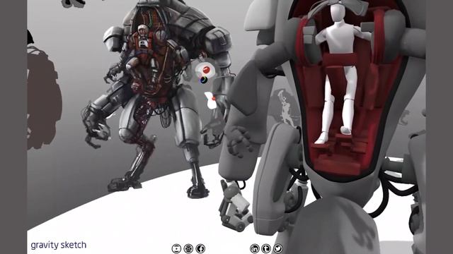 Gravity Sketch vr - create a mech (Part 2) смотреть онлайн