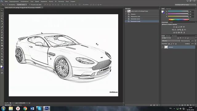 Карандашный рисунок из картинки (Photoshope CS6) смотреть онлайн