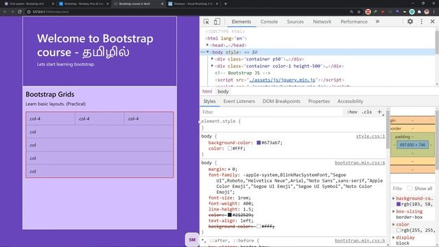 #06 - Bootstrap Grids - (தமிழில்) (Tamil) | Bootstrap Course | Web Design смотреть онлайн