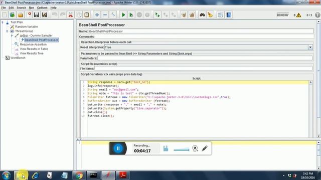16. Custom log generation using Bean Shell Post Processor смотреть онлайн
