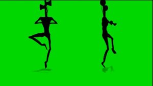 Footage Dancing Sirenogolovii green background  Футаж танцующий сиреноголовый на зеленом фоне