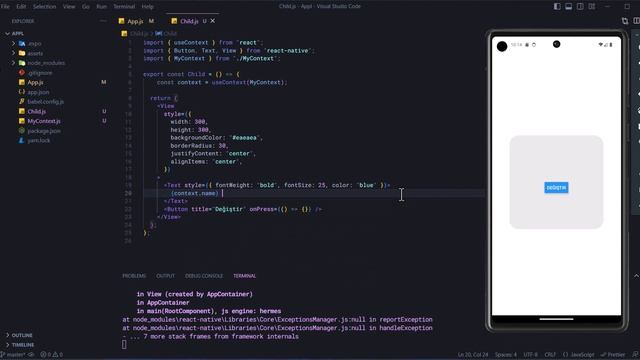 React Native - Context Kullanımı # 1 (createContext & useContext) смотреть онлайн