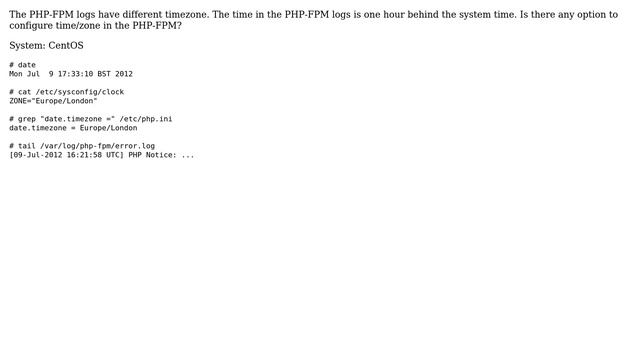 DevOps & SysAdmins: PHP-FPM timezone in the log files смотреть онлайн