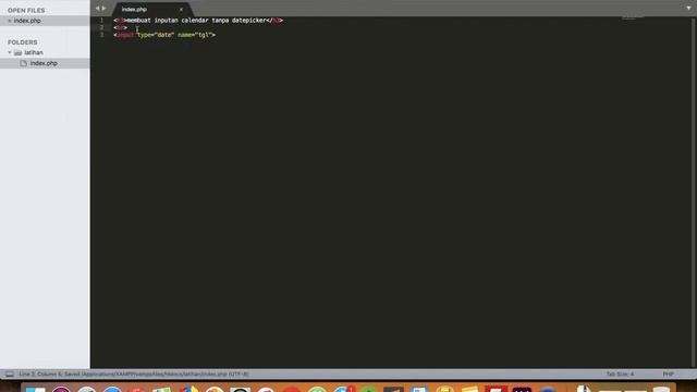 DASAR CODING | TUTORIAL PHP MEMBUAT INPUTAN CALENDAR TANPA BOOTSTRAP DATEPICKER смотреть онлайн