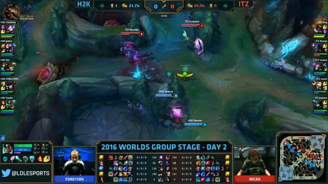 First Skarner Pick At WORLDS 2016 | Jankos Jungle | H2k Vs ITZ