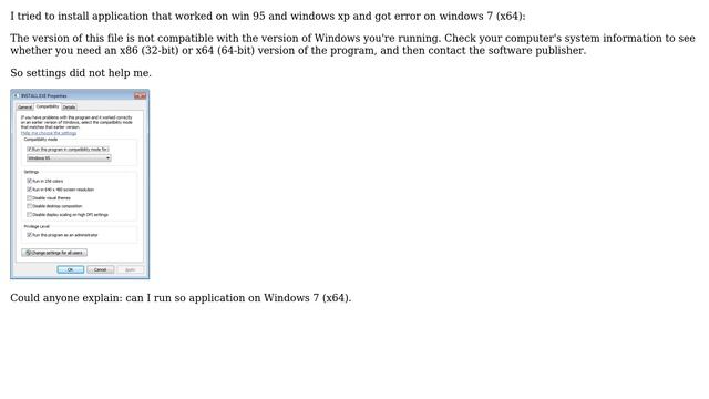 How to run old Windows (Win 95, x86) application on Windows 7 (x64)? (2 Solutions!!) смотреть онлайн