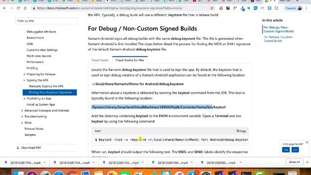 Xamarin Android Uber Clone - Generating Android Debug Key Hash on Mac смотреть онлайн