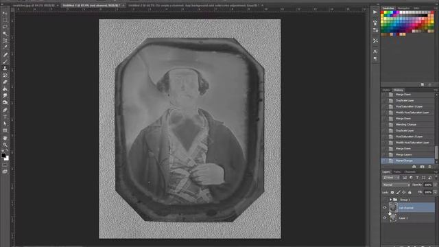 Removing Silvering with Photoshop Elements смотреть онлайн