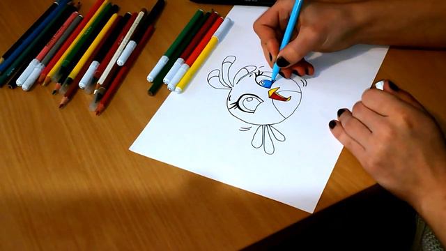 Easy draw about Stella in Angry birds! смотреть онлайн