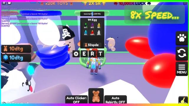 Hatching SECRETS With 10000x LUCK In Toy Clicking Simulator! смотреть онлайн