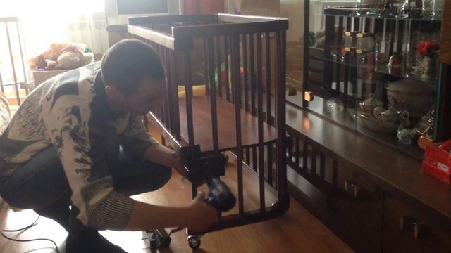 сборка детской приставной кроватки Baby Dream смотреть онлайн