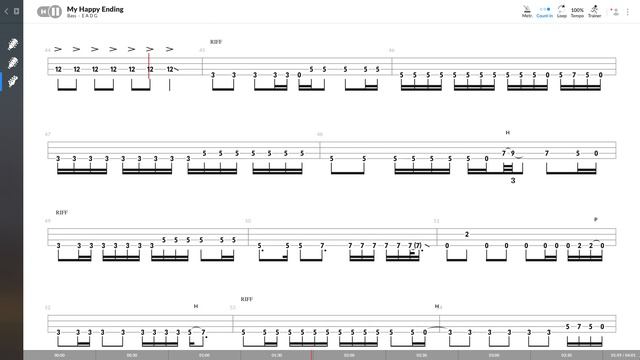 Avril Lavigne - My Happy Ending (BASS TAB PLAY ALONG) смотреть онлайн