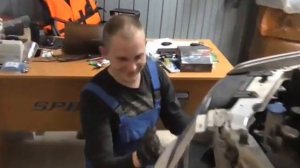 Установка дневных ходовых огней Kia Mohave.