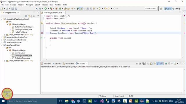Java Applet Tutorial In Urdu/Hindi - Java Layout Managers (FlowLayout) (1/3) смотреть онлайн