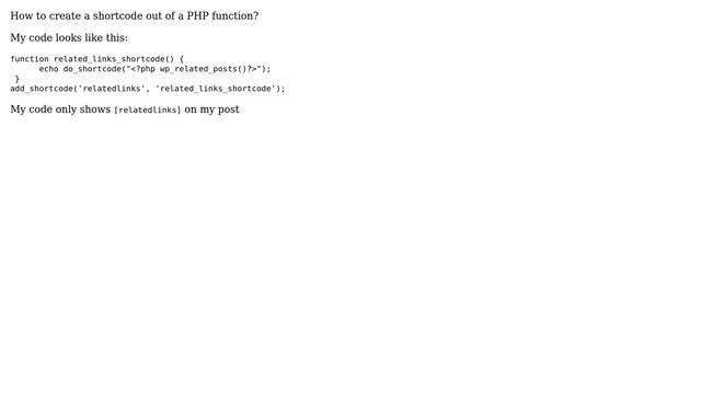 Wordpress: How to create a shortcode out of a php function? смотреть онлайн
