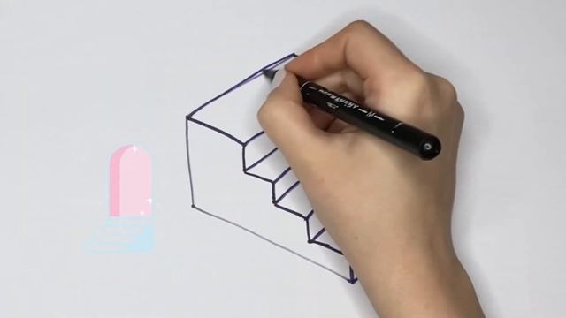 Menggambar tangga untuk anak-anak | Drawing stairs for children | Как нарисовать лестницу для детей смотреть онлайн