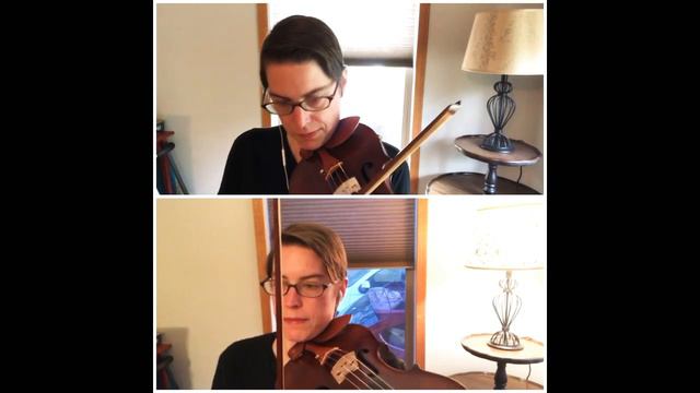 Bach Double Violin Concerto Mvmt. 1 Acapella Duet смотреть онлайн
