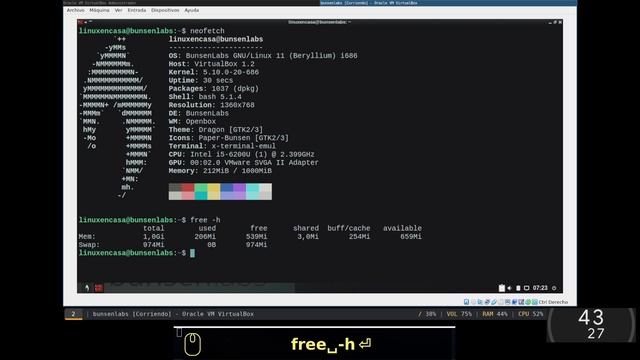 Probando bunsenlabs Linux - Beryllium [32 bits - VirtualBox] смотреть онлайн