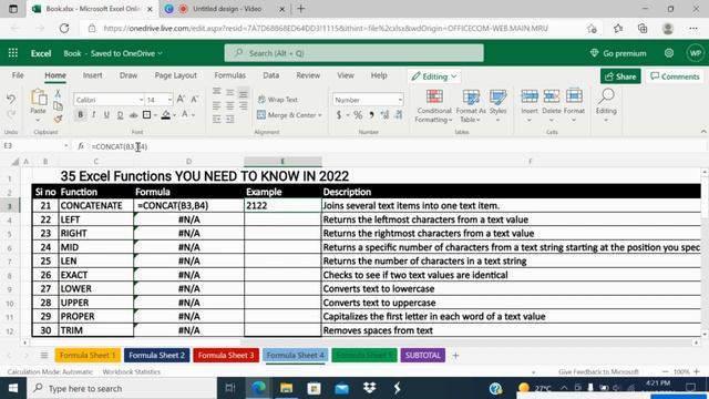 35 Excel Functions You NEED to KNOW in 2022 смотреть онлайн