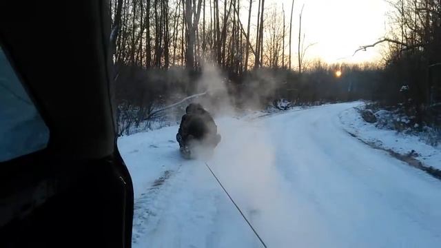 Покатушки зимой. На самодельных санках смотреть онлайн
