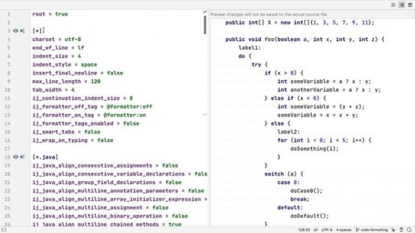 Code Formatting in IntelliJ IDEA