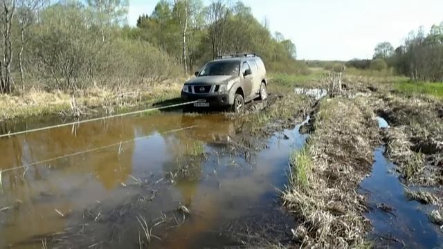 Тест лебедки Nissan Pathfinder