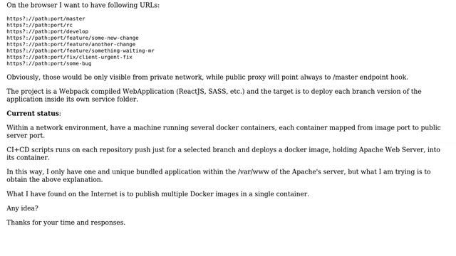 Multiple website paths on single Docker container смотреть онлайн