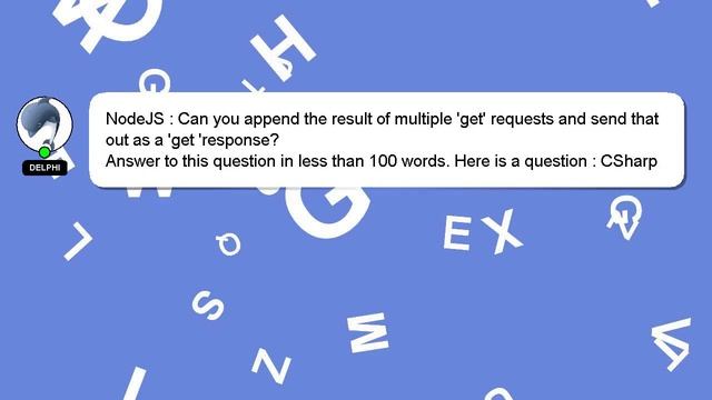 NodeJS : Can you append the result of multiple 'get' requests and send that out as a 'get 'response смотреть онлайн