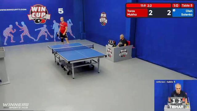 17:00 Муха Тарас 3-0 Саенко Олег стол 5 ЮГ-4 12.06.22 смотреть онлайн
