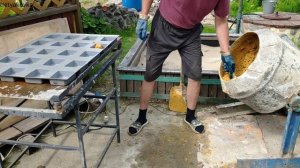 Изготовление цветной брусчатки. Как сэкономить.