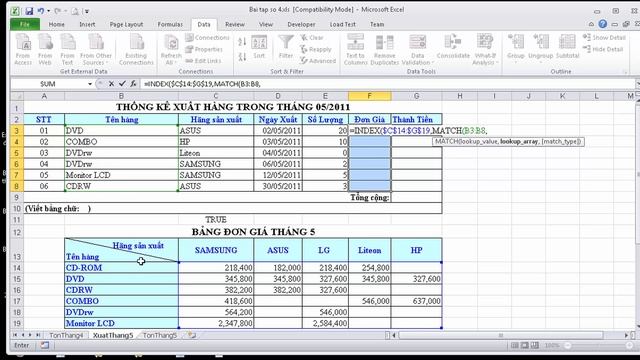 Hướng dẫn thống kê sử dụng Data Table 2 biến - Tin Học Tây Việt смотреть онлайн
