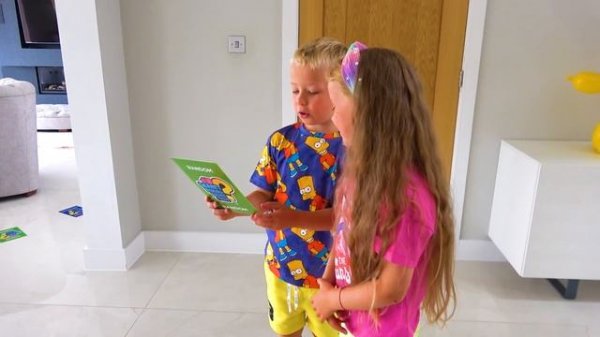 Giant Board Game with Mom | Fun Family Game | Gaby and Alex Show