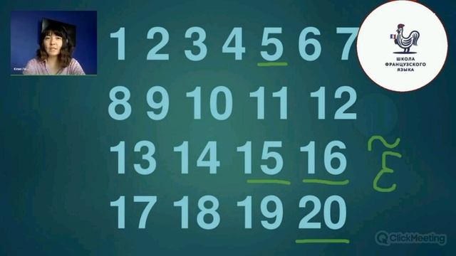 Числа до 20 на французском языке смотреть онлайн