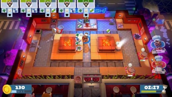 Overcooked All You Can Eat: 3 Stars ⭐⭐⭐ Speed Run !!!  (2 Player Co op)