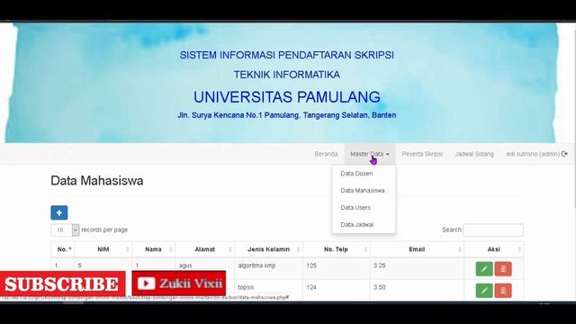 APLIKASI PENDAFTARAN SKRIPSI BERBASIS WEB смотреть онлайн