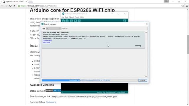 instal board ESP 8266 ke arduino IDE смотреть онлайн