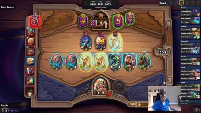 Purple TESTING NEW HERO! VAROK SAURFANG! NEW PATCH [Hearthstone, Battlegrounds] смотреть онлайн