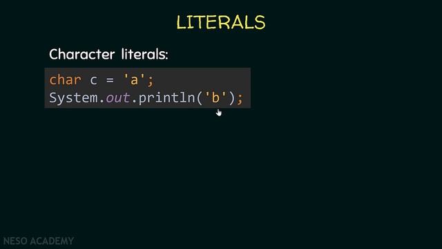 Literals in Java смотреть онлайн