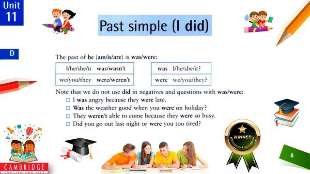 UT 11 - SIMPLE PAST - CAMBRIDGE INTERMEDIATE - (TEACHING, EXERCISES, ANSWERS) смотреть онлайн