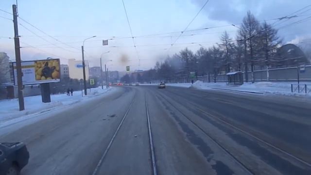 Трамвай Санкт-Петербурга 6-38: ЛВС-86К б.3028 по №38 (16.01.16) смотреть онлайн