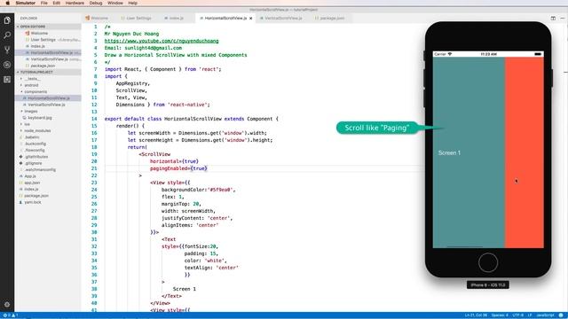 15-ScrollView#2.Draw a horizontal ScrollView like Page смотреть онлайн