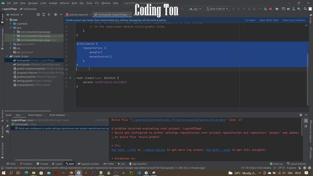 Build Was Configured To Prefer Settings Repositories Over Project Repositories But Repository Googl